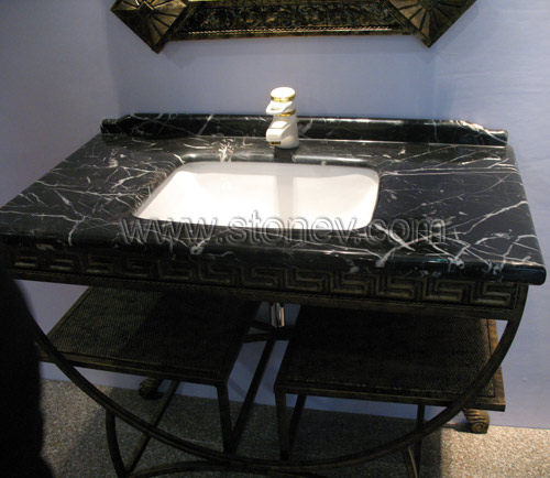 Black and White Vanity Top