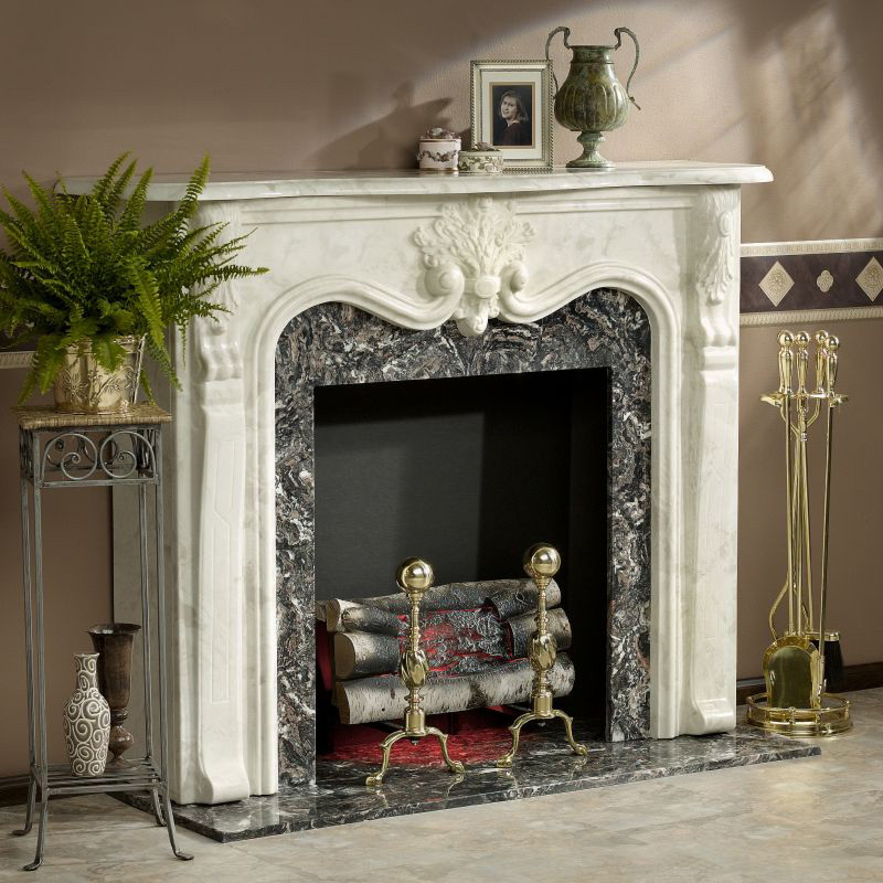 White Marble Fireplace