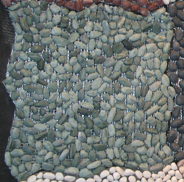 Green Pebbles on Mesh