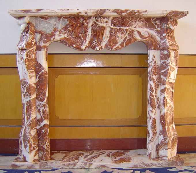 Red Marble Fireplace
