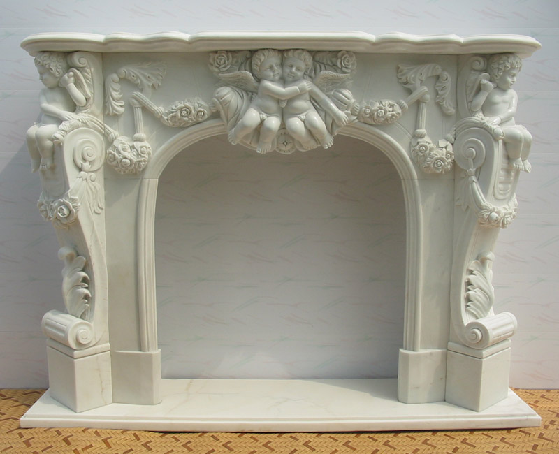 White Marble Fireplace