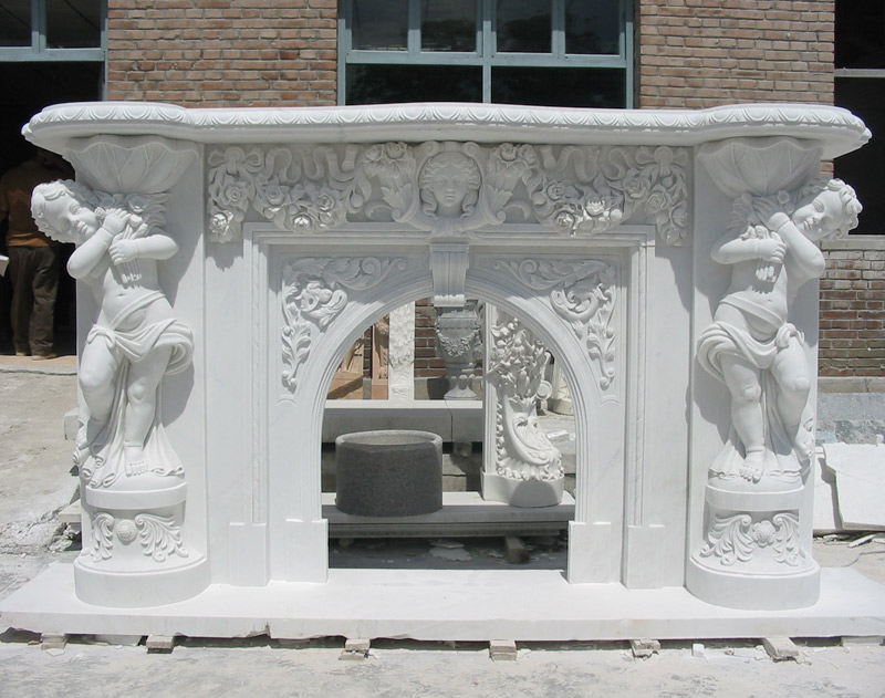 White Marble Fireplace