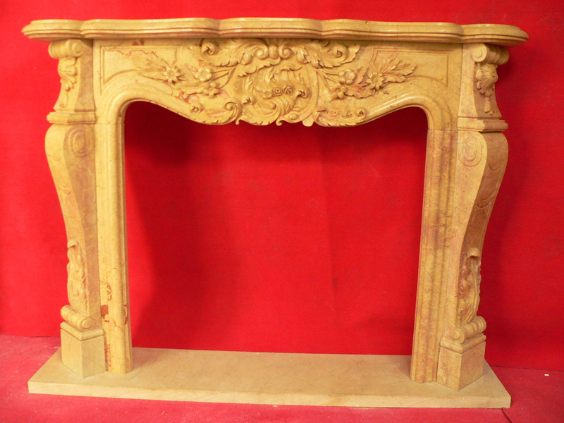 Yellow Marble Firepalce