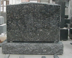 American Tombstone - Blue Pearl Granite Tombstone