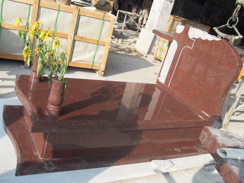 India Red Granite Tombstone