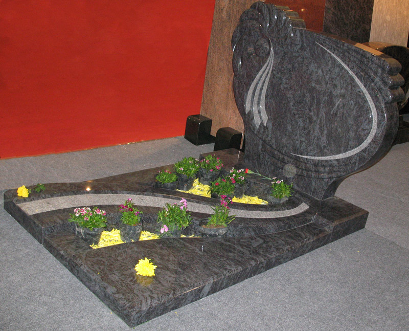 Blue Granite Tombstone