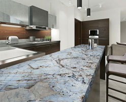 Blue Quartzite Kitchen Countertop