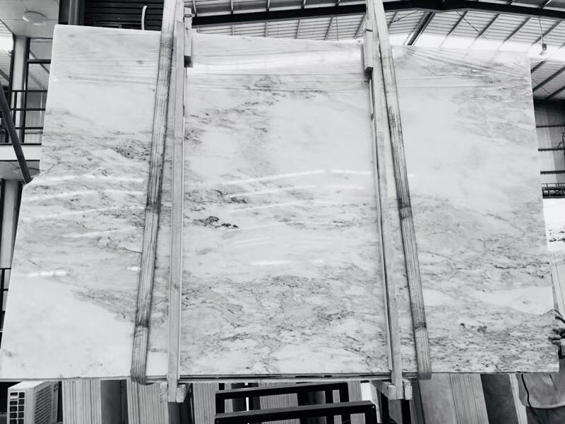 Chinese Ocean White Marble Slabs