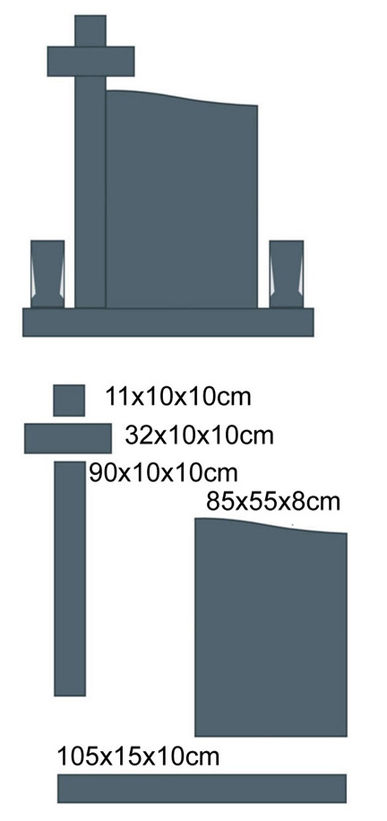 Granite Headstone Drawing