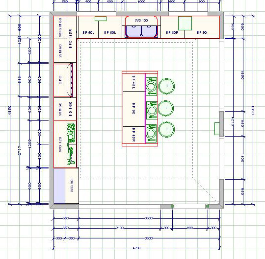 Kitchen Countertop Drawing