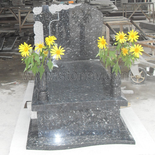 Granite Blue Pearl Tombstone